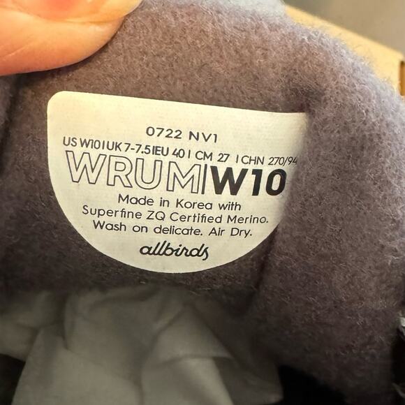 Allbirds Wool Runner Up Mizzle Medium Light Grey Women Size 10 - Picture 7 of 10